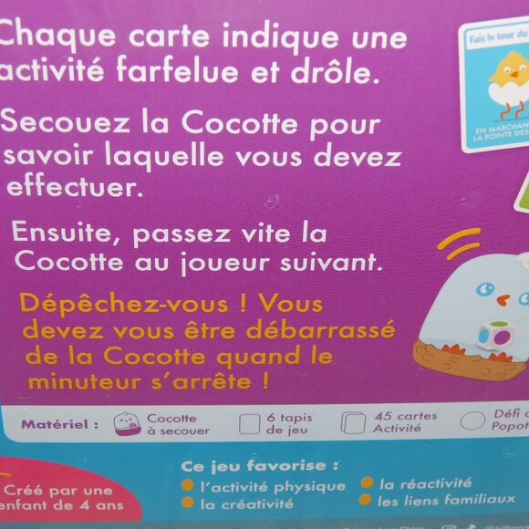 LOCO'COTTE - SECOUE-TOI LE PIOU-PIOU-TIN Hurry Up Chicken Butt Game FRENCH NEW - Picture 4 of 6